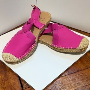 Pink Espadrille Sandals neoprene